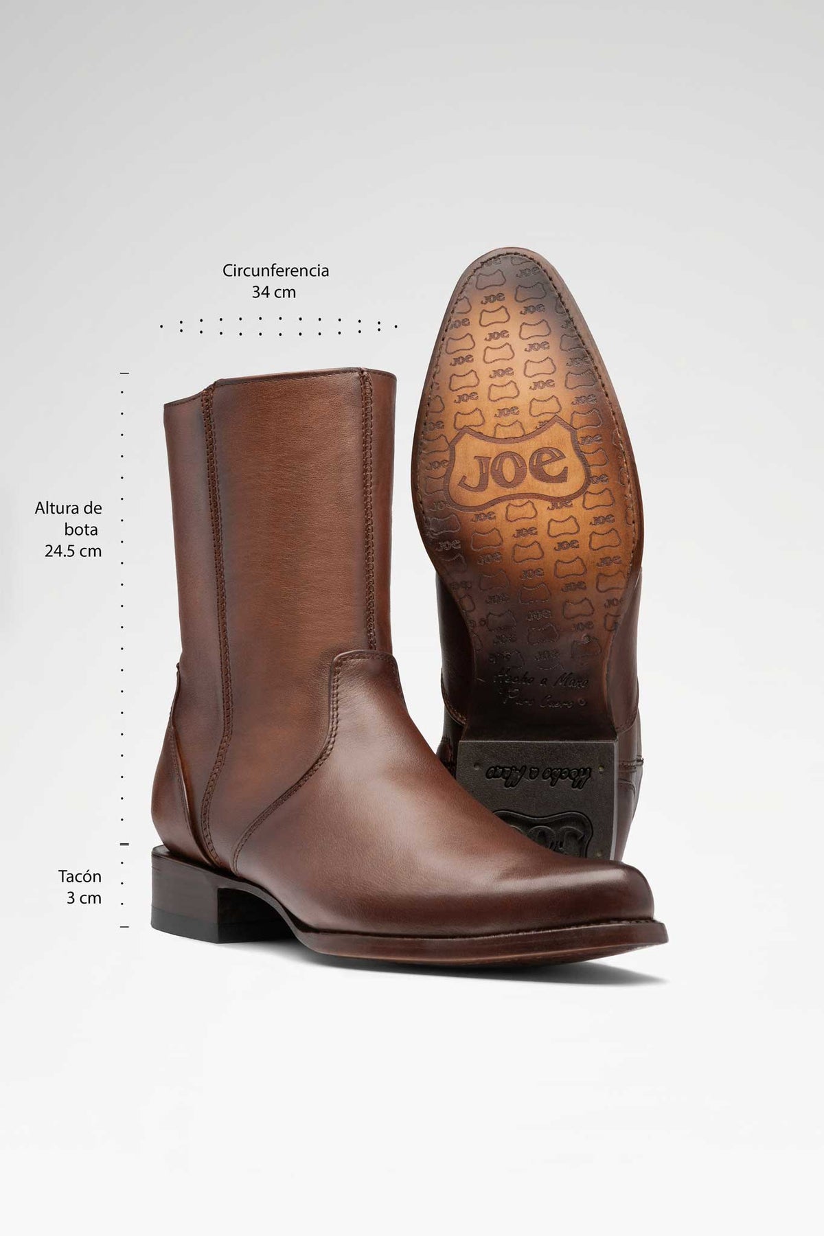 Bota Europa Pelibuey Miel Brush