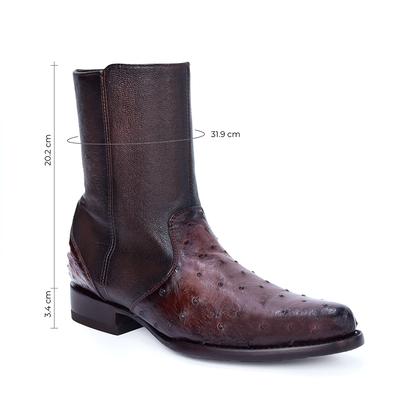 Bota Modelo Europa en Piel de Avestruz BJ109