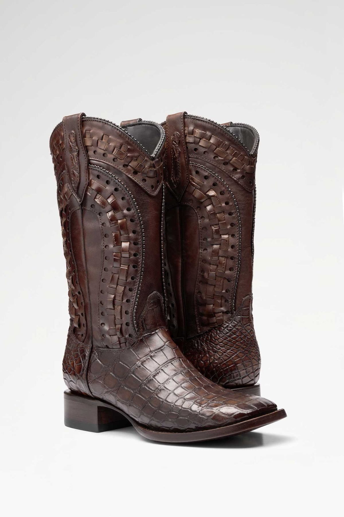 Bota Rodeo Herradura Cocodrilo Taupe