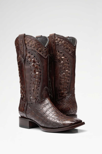 Bota Rodeo Herradura Cocodrilo Taupe