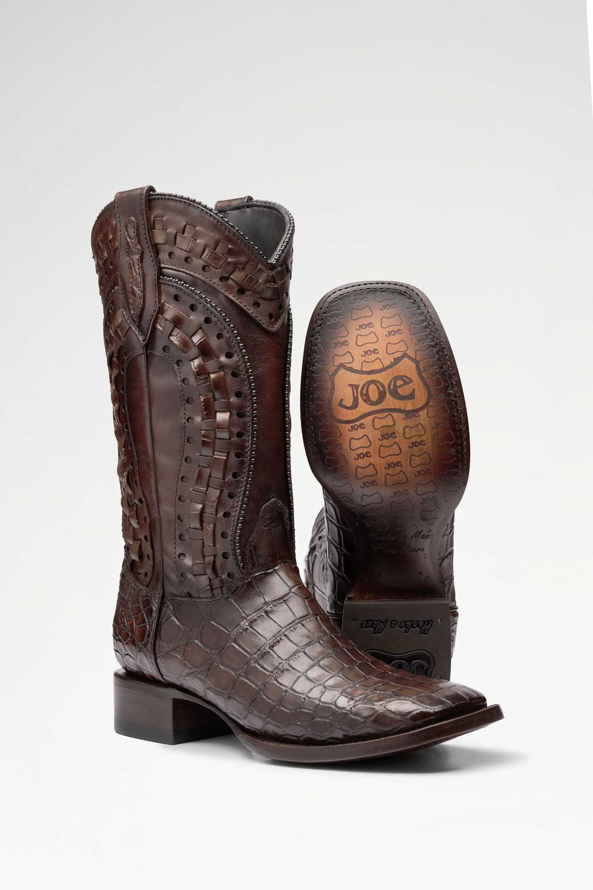 Bota Rodeo Herradura Cocodrilo Taupe