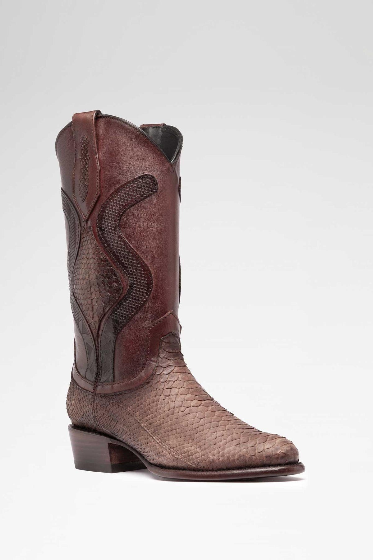 Bota de piel Diamante Tacoma Python color Tamarindo