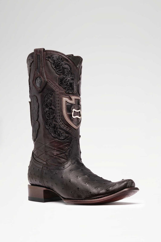 Bota Edición Especial Hudson Avestruz Negro