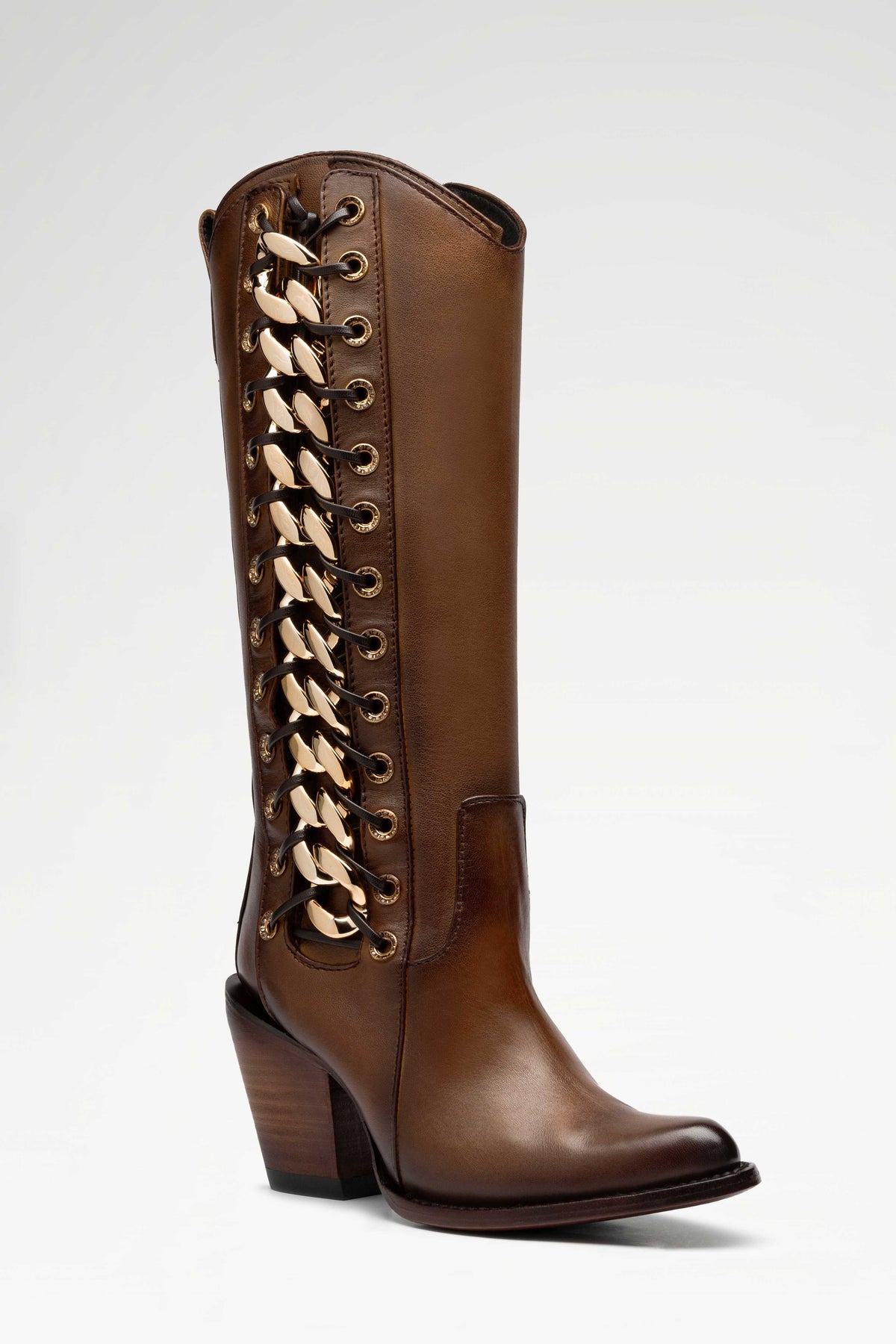 BOTA DE PIEL FRANCIA ALTA PELIBUEY COLOR MIEL