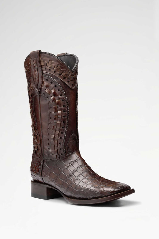 Bota Rodeo Herradura Cocodrilo Taupe
