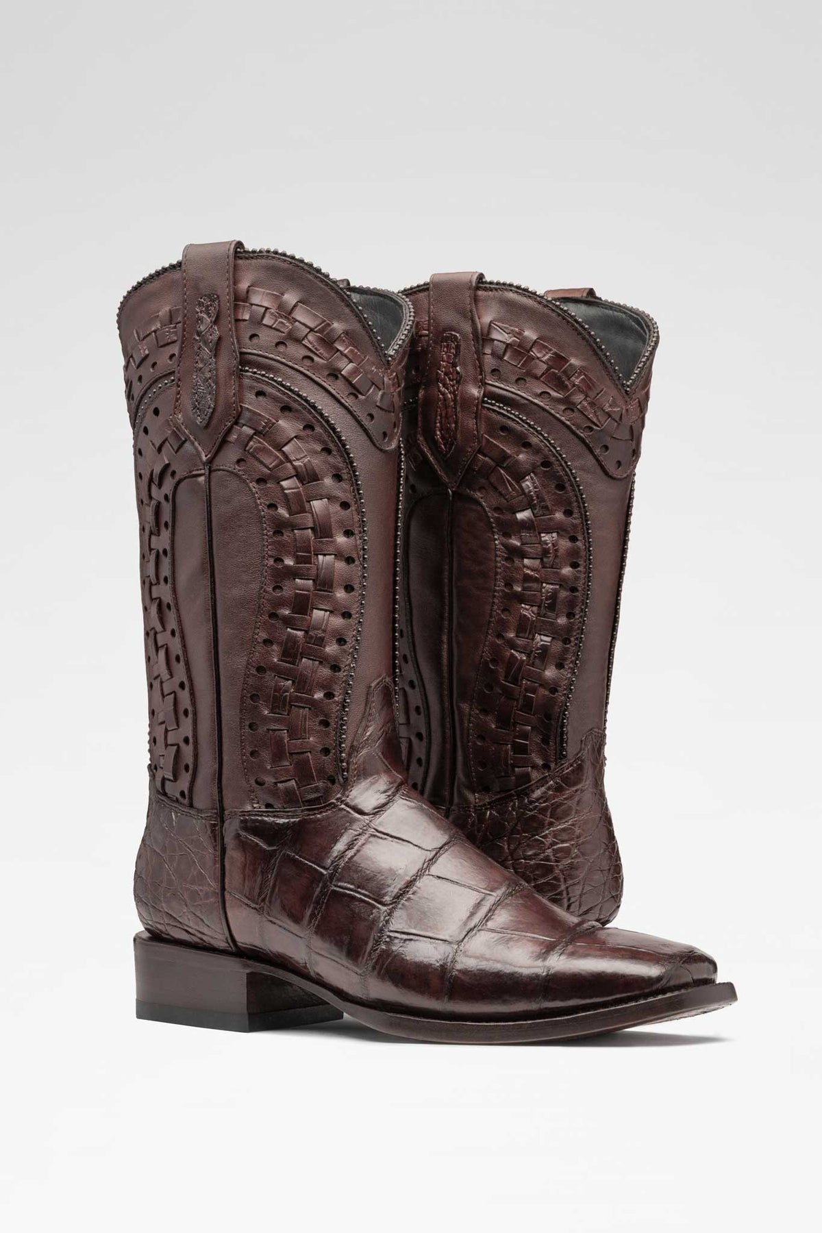 Bota Herradura Rodeo Cocodrilo Colombiano Taupe