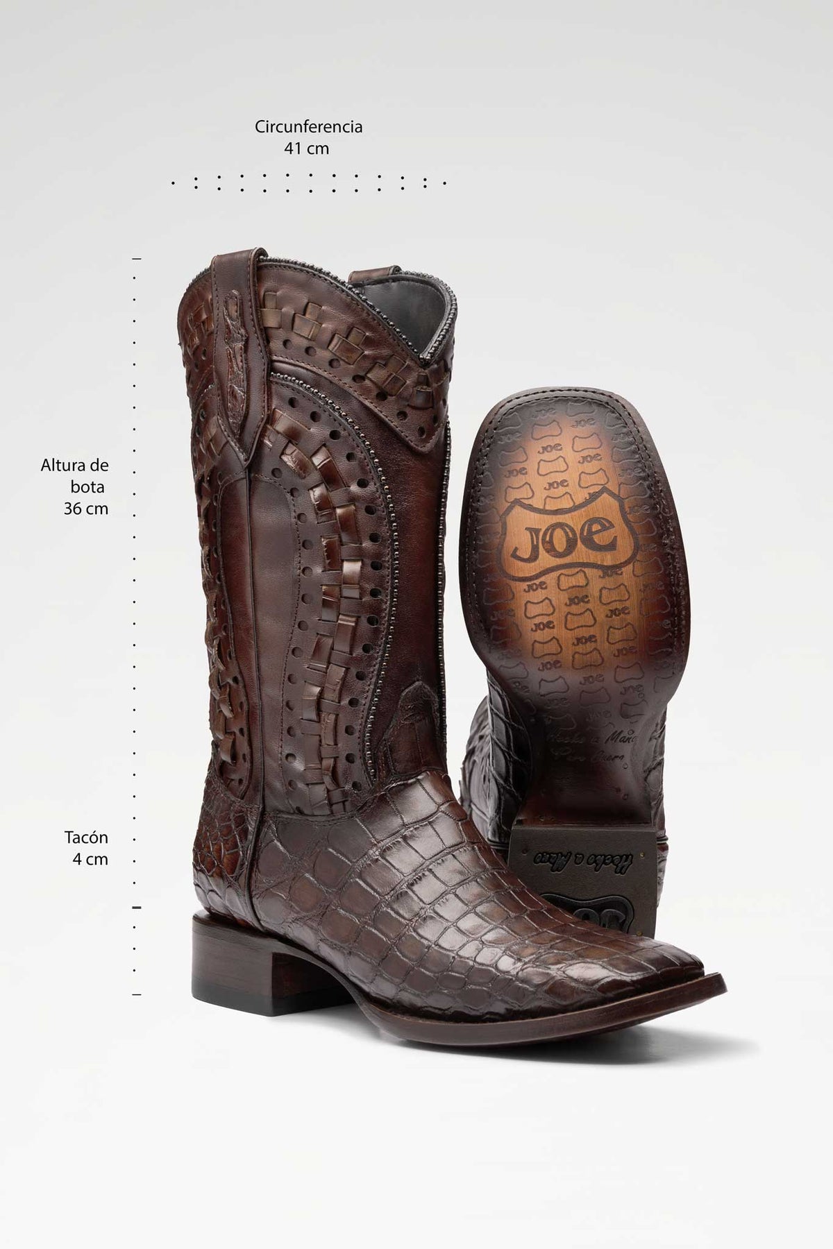 Bota Rodeo Herradura Cocodrilo Taupe