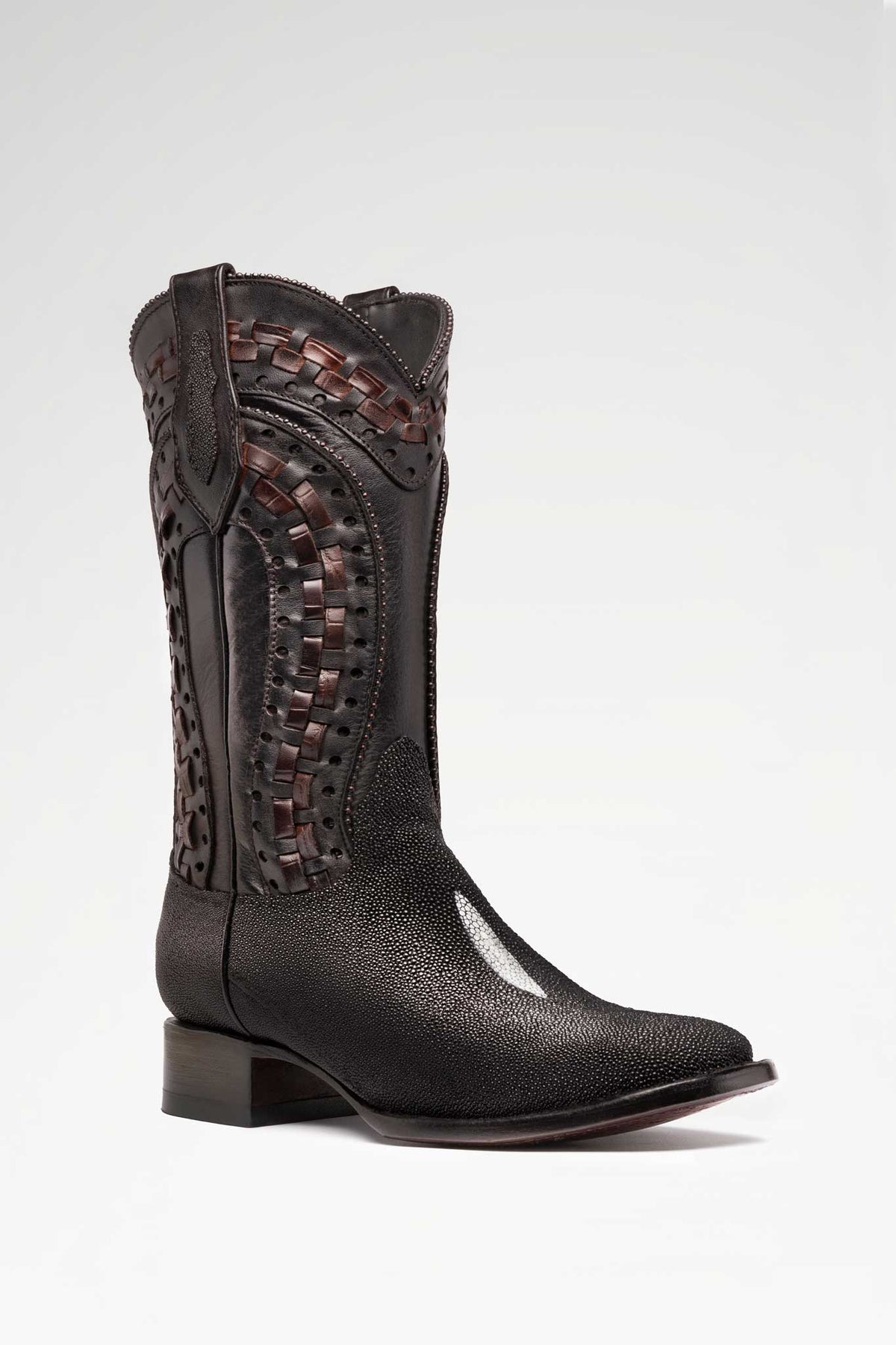 Bota Herradura Rodeo Mantarraya Negro