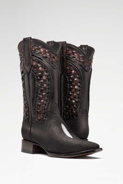 Bota Herradura Rodeo Mantarraya Negro