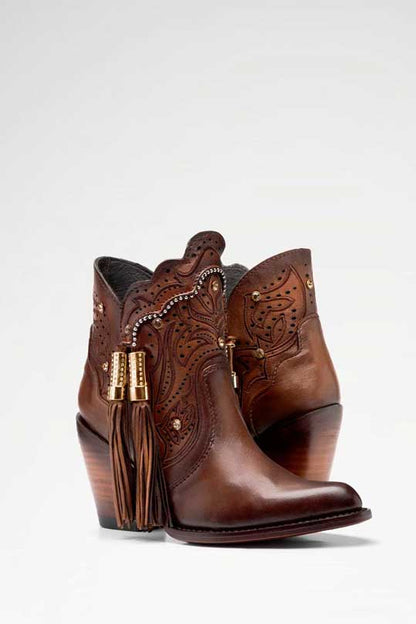Bota de piel Lineth Pelibuey color Miel