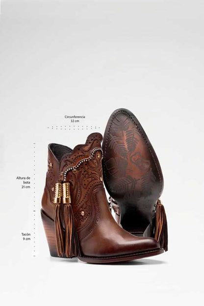 Bota de piel Lineth Pelibuey color Miel
