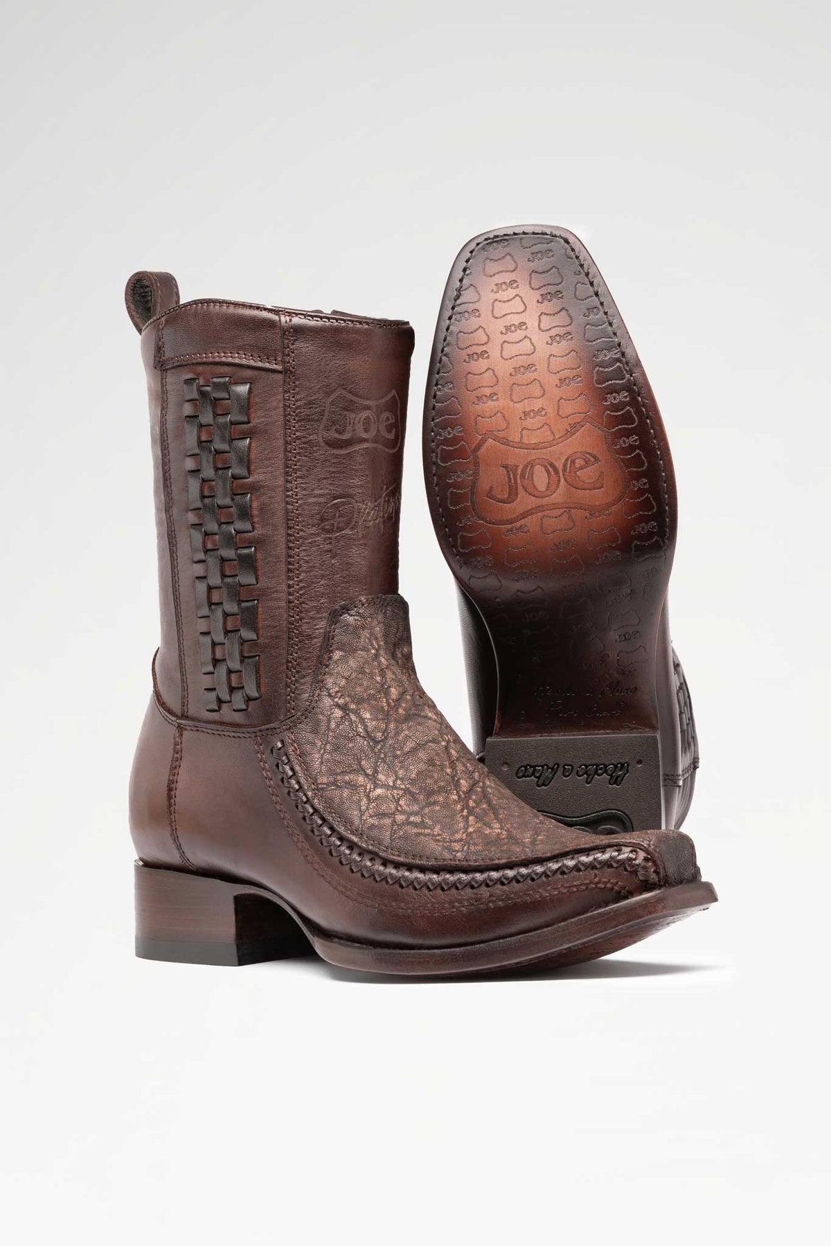 Bota de piel modelo 8000 + 7 Elefante color Petróleo