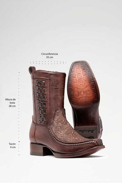 Bota de piel modelo 8000 + 7 Elefante color Petróleo
