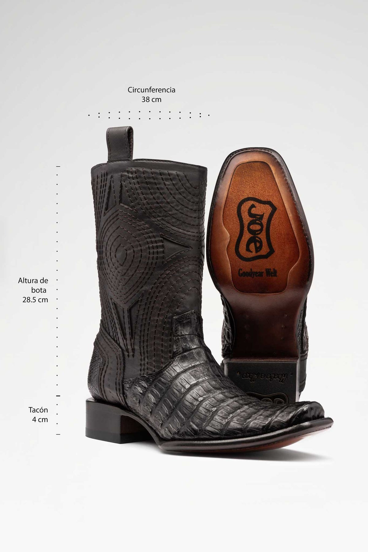 Bota Macam Caimán Negro