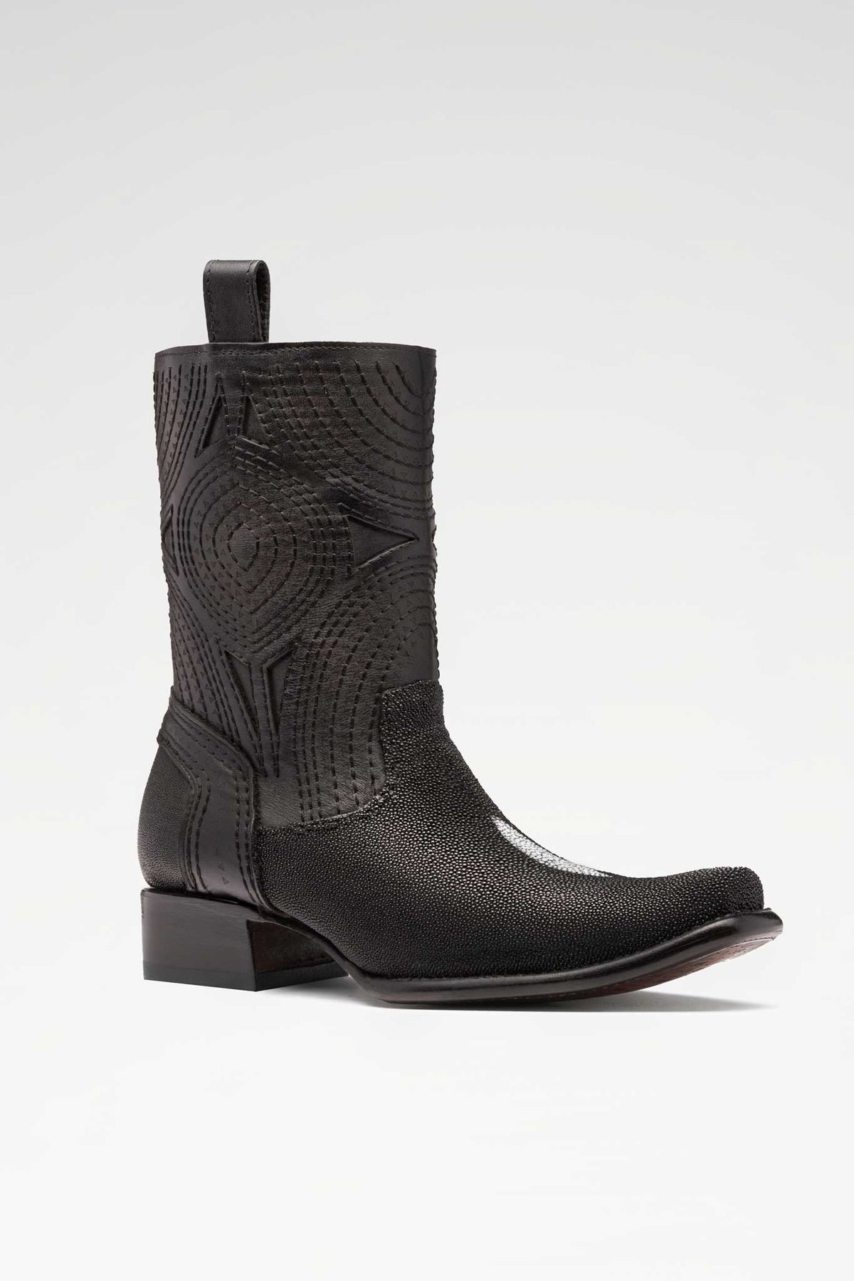 Bota de piel Macam Mantarraya color Negro
