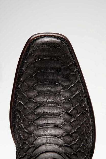 Bota de piel Macam Python color Negro