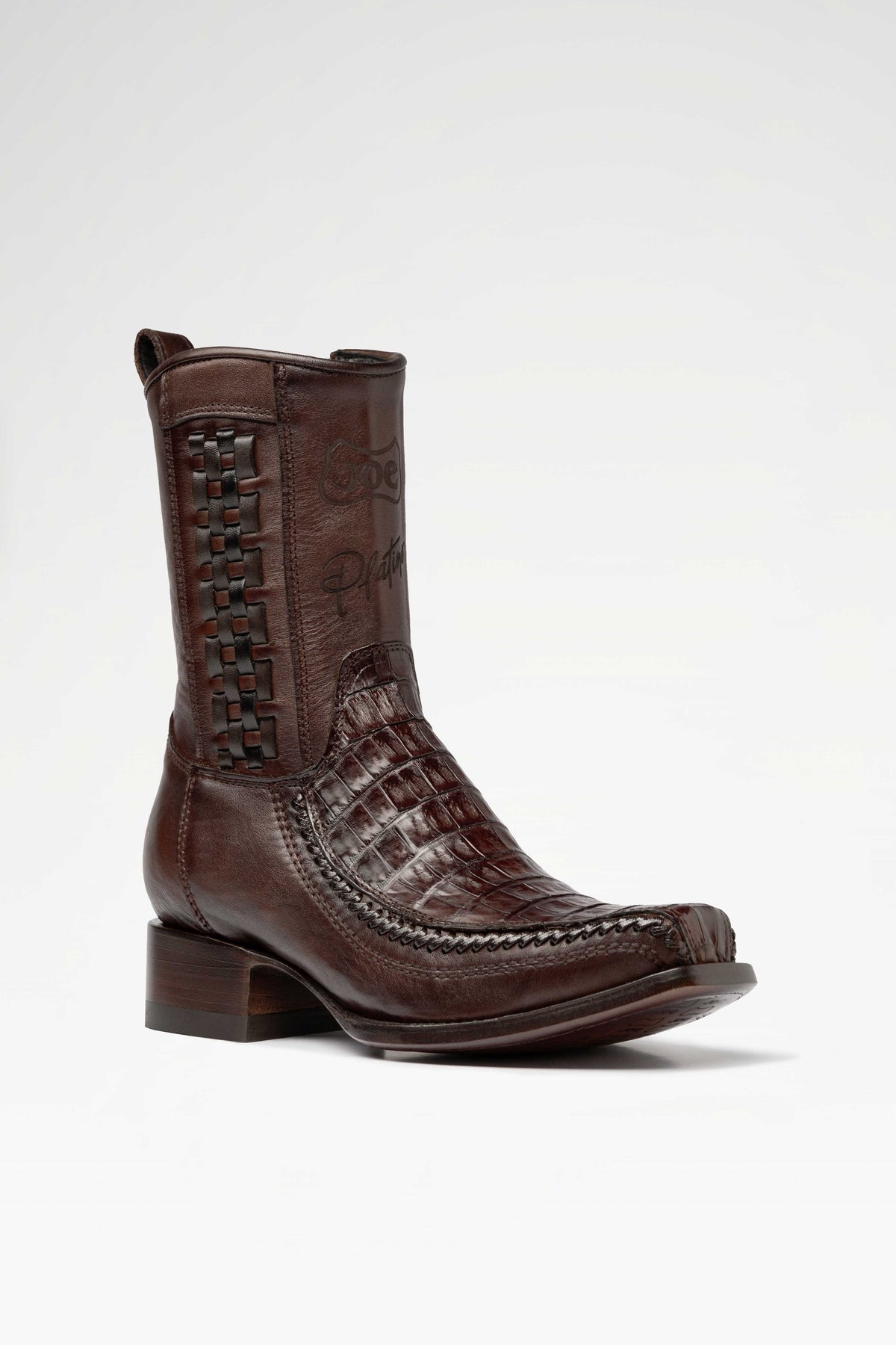 Bota de piel modelo 8000 +7 Caiman color Cafe