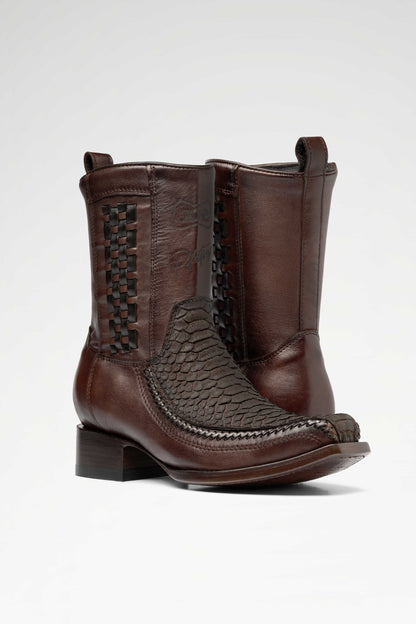 Bota de piel modelo 8000 +7 Python color Choco