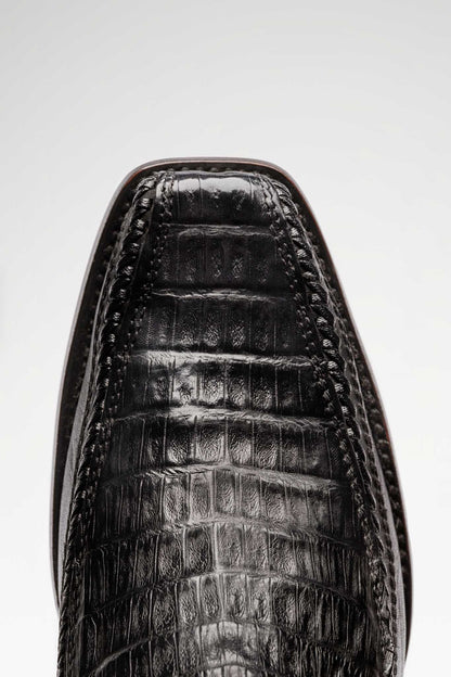 Bota de piel modelo 8000 +7 Caimán color Negro