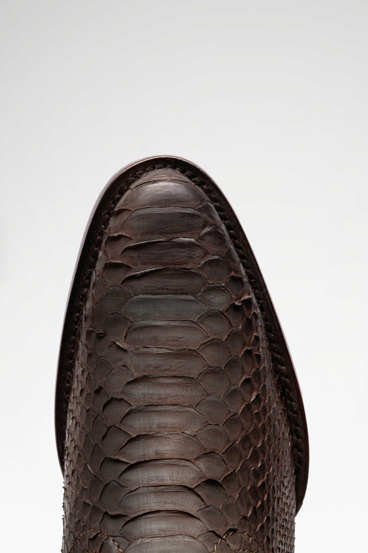 Bota de piel Skinny Europa Python color Chocolate