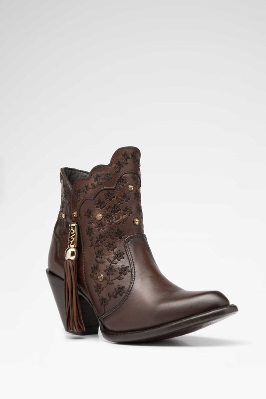 Bota de piel Ximena Pelibuey color Chocolate