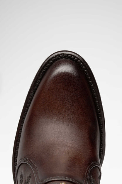 Bota de piel Ximena Pelibuey color Chocolate