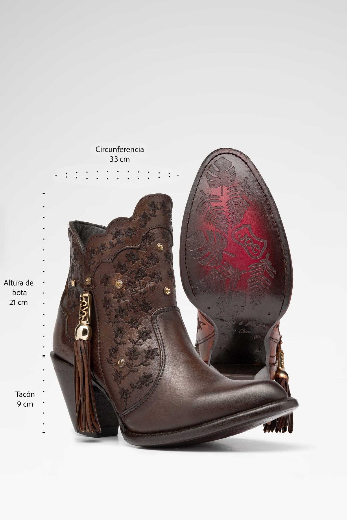 Bota de piel Ximena Pelibuey color Chocolate