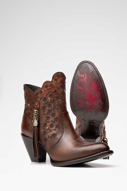 BOTA DE PIEL XIMENA PELIBUEY MIEL BRUSH