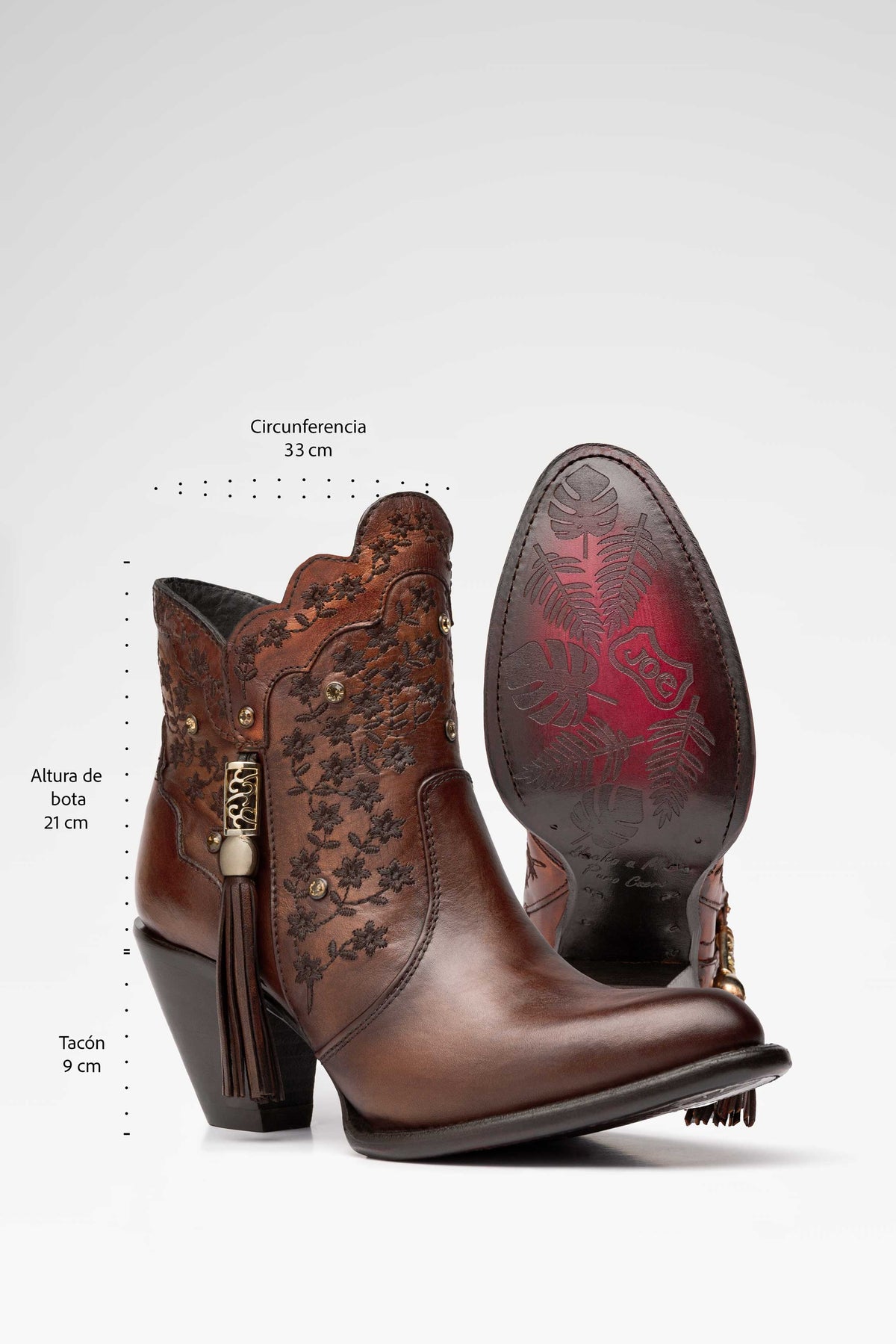 BOTA DE PIEL XIMENA PELIBUEY MIEL BRUSH