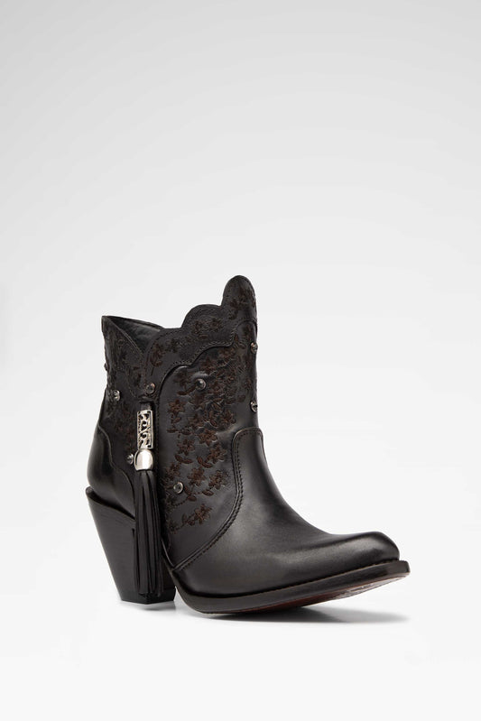 Bota de piel Ximena Pelibuey color negro