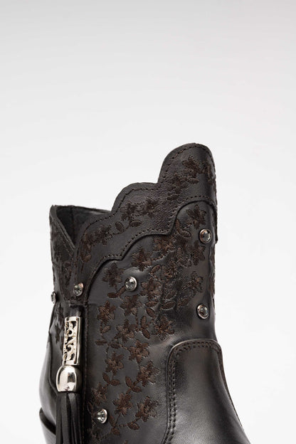 Bota de piel Ximena Pelibuey color negro